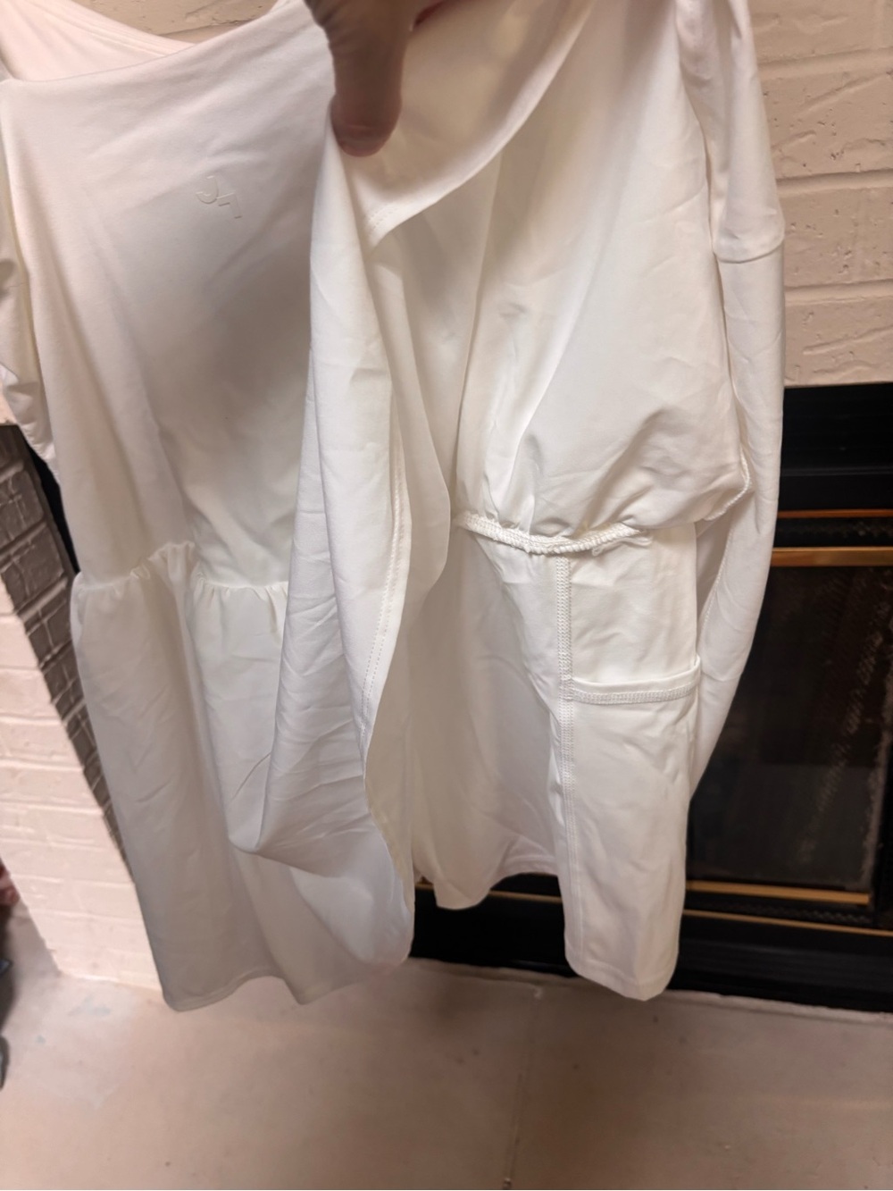 JoyLab White Spaghetti Strap Peplum Camisole - Picture 3 of 4